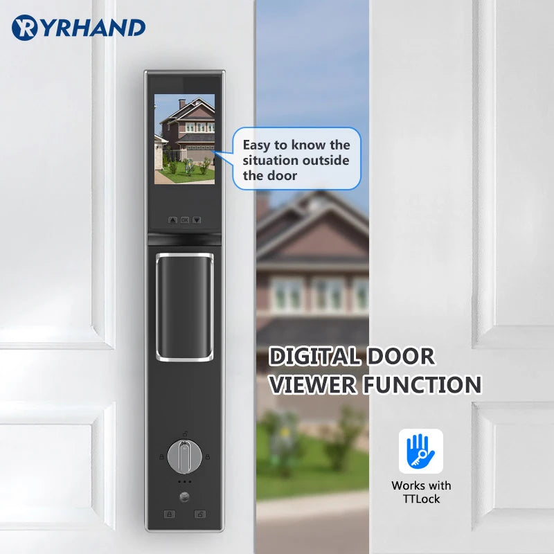 3DCamera TTlock Waterproof Bluetooth Wifi Fingerprint Smart Lock Electronic Intelligent Biometric Code Digital Door Lock