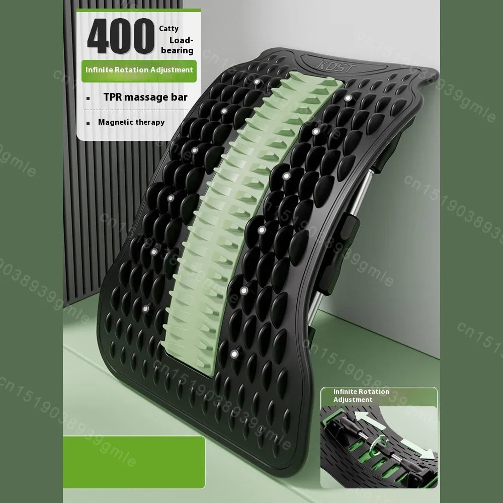 Back Stretcher for Lumbar Pain Relief with 12 Magnetic Acupressure Points Relaxation Treatment A Tidesmit