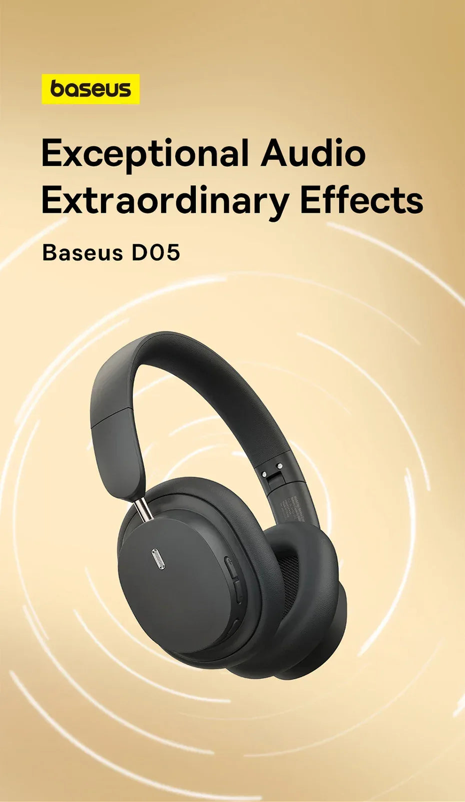 Wireless Headphones 3D Spatial Audio 70H Playtime Gray | Tidesmit Tidesmit