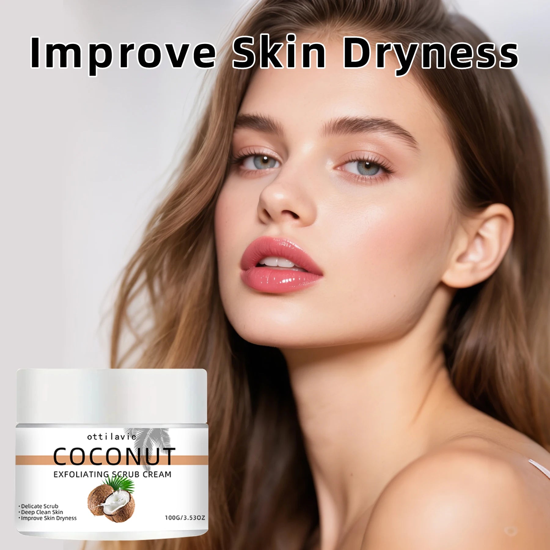 Coconut Exfoliating Scrub Cream | Natural Skin Smoothing - Tidesmit Scrubs Treatments Tidesmit