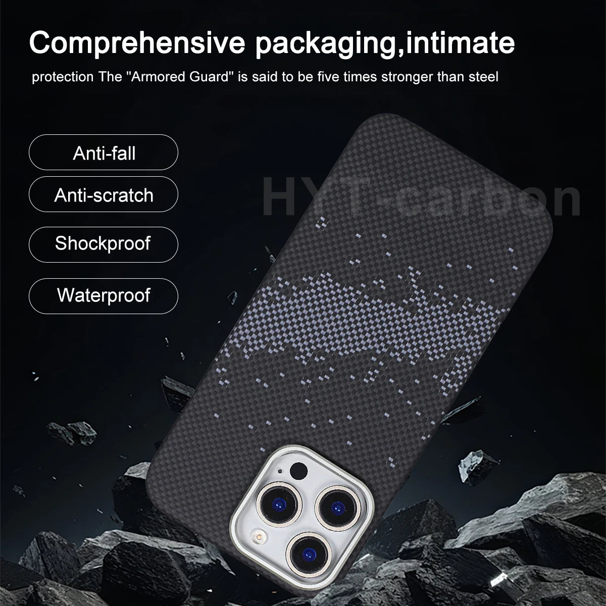 iPhone 16 Pro Max Aramid Fiber Case - Slim Military-Grade Protective Cover Tidesmit