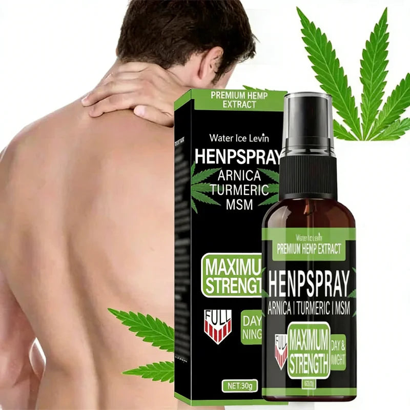 Hemp Spray Cream: Premium Hemp Extract+Arnica+Turmeric, Maximum Strength, Light Texture, Moisturizes for Elastic Skin