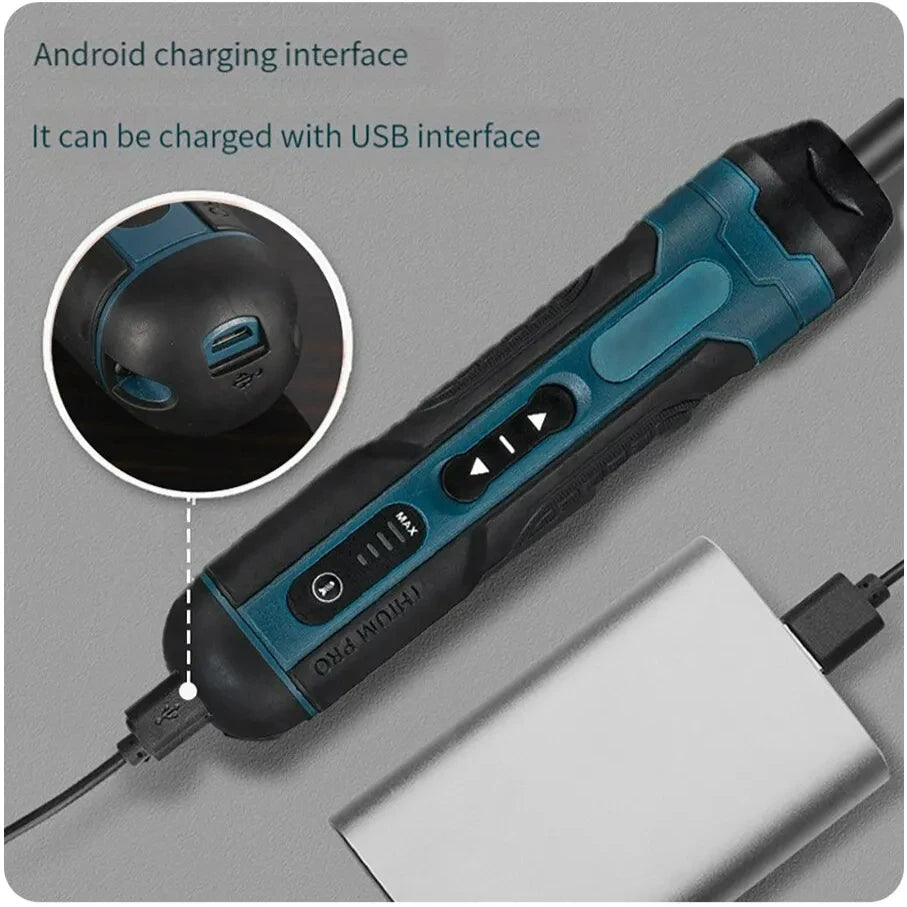 Mini Rechargeable Electric Screwdriver Set Adjustable Torque Cordless Drill for Precision Repair & Electronics Maintenance Tools