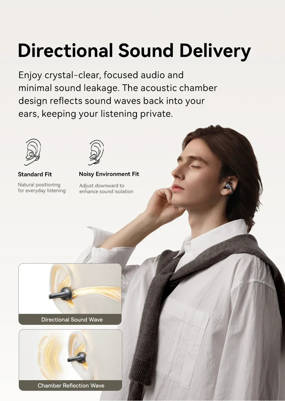 Open Ear Wireless Earbuds Bluetooth 5.4 - Tidesmit Tidesmit