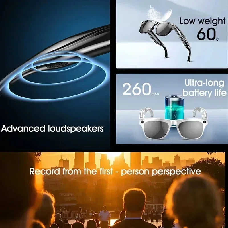 Tidesmit Smart Glasses with 8K Camera & Spatial Audio - Mixed Reality Series Tidesmit