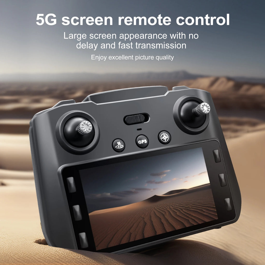 4K GPS Drone with Dual Camera and Remote Screen - Foldable Design Tidesmit