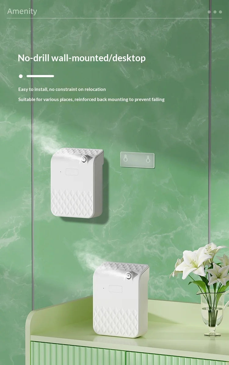 Professional Home Aroma Diffuser 140ML Waterless Essential Oil Diffuser Smart Wall Mounted  Scent Fragrance Diffuser  for Home