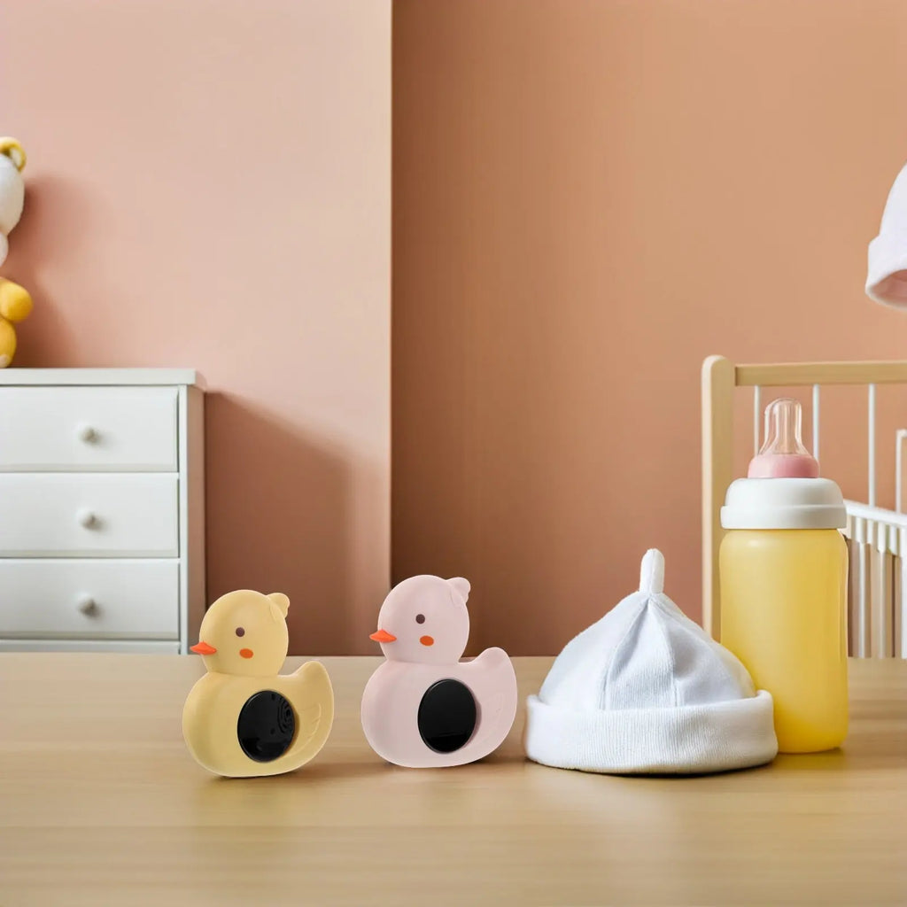 2Pcs Infant Bath Thermometer Cute Yellow Pink Fast Response Water Temperature Monitor for Babies Accurate Portable