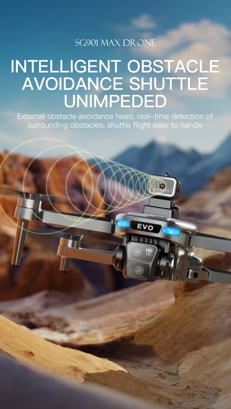 GPS Camera Drone with Obstacle Avoidance - Foldable 8K Quadcopter Tidesmit