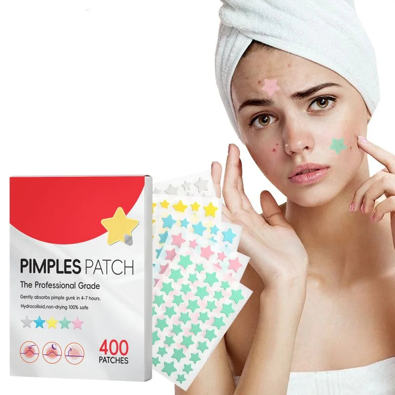 200/400pcs Acne Patches Invisible Pimple Cover for Face Oil Control Spot Treatment Cute Sticker for Covering Zits and Blemishes