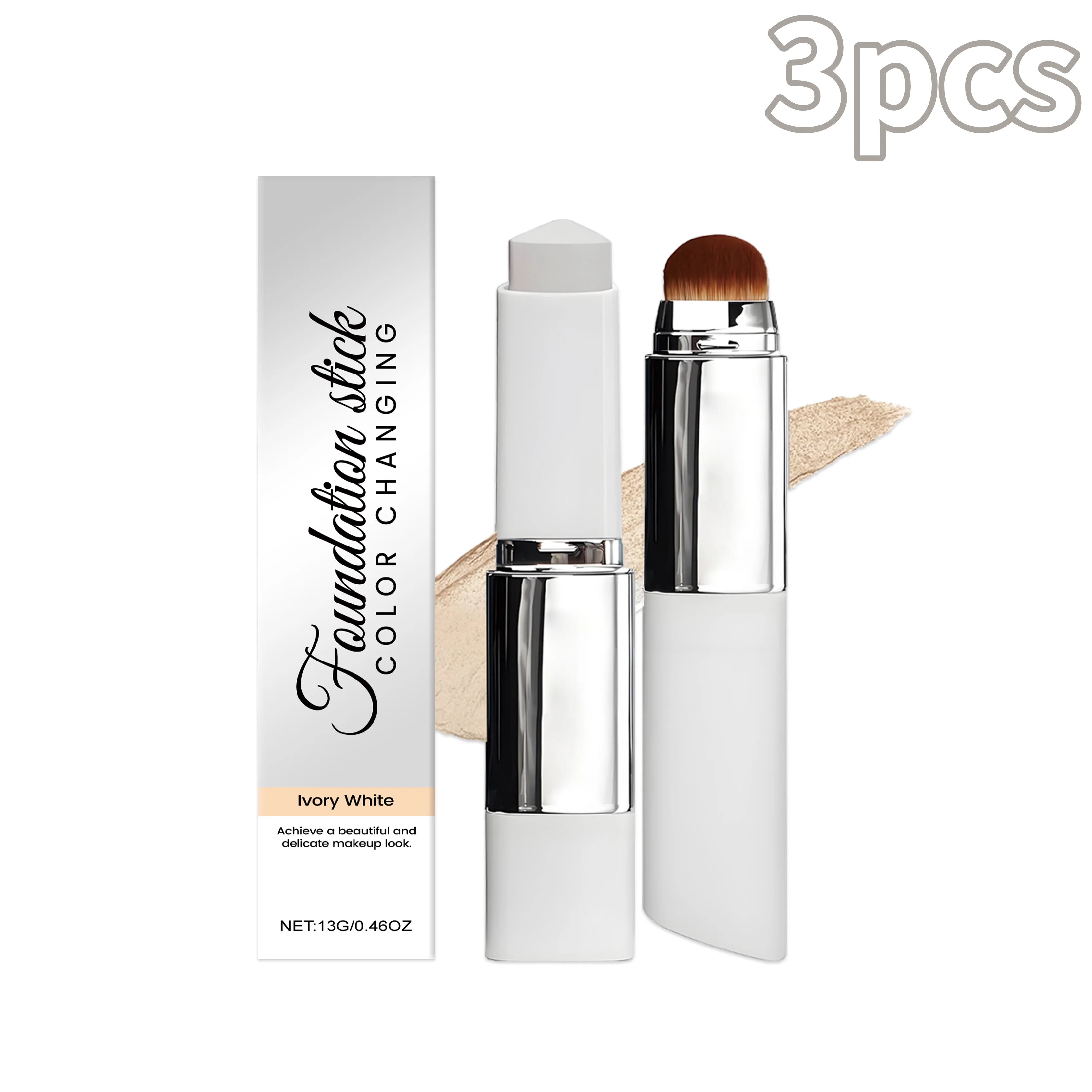 Tidesmit ivory white two in one color changing foundation stick for lightweight matte face makeup coverage