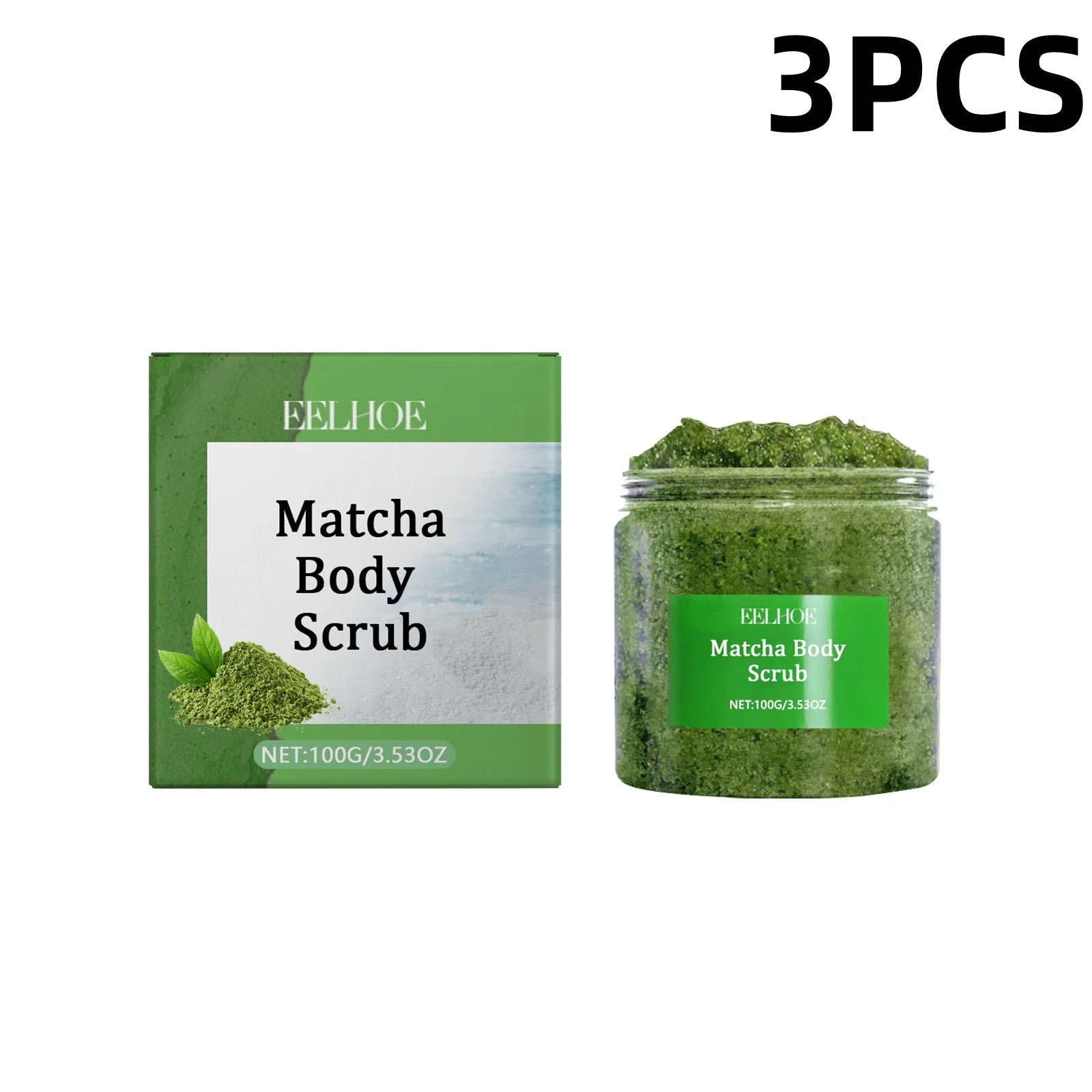 Matcha Sea Salt Body Scrub | Natural Exfoliation for Smooth Skin | 200g Scrubs Treatments 3PCS China Mainland Tidesmit