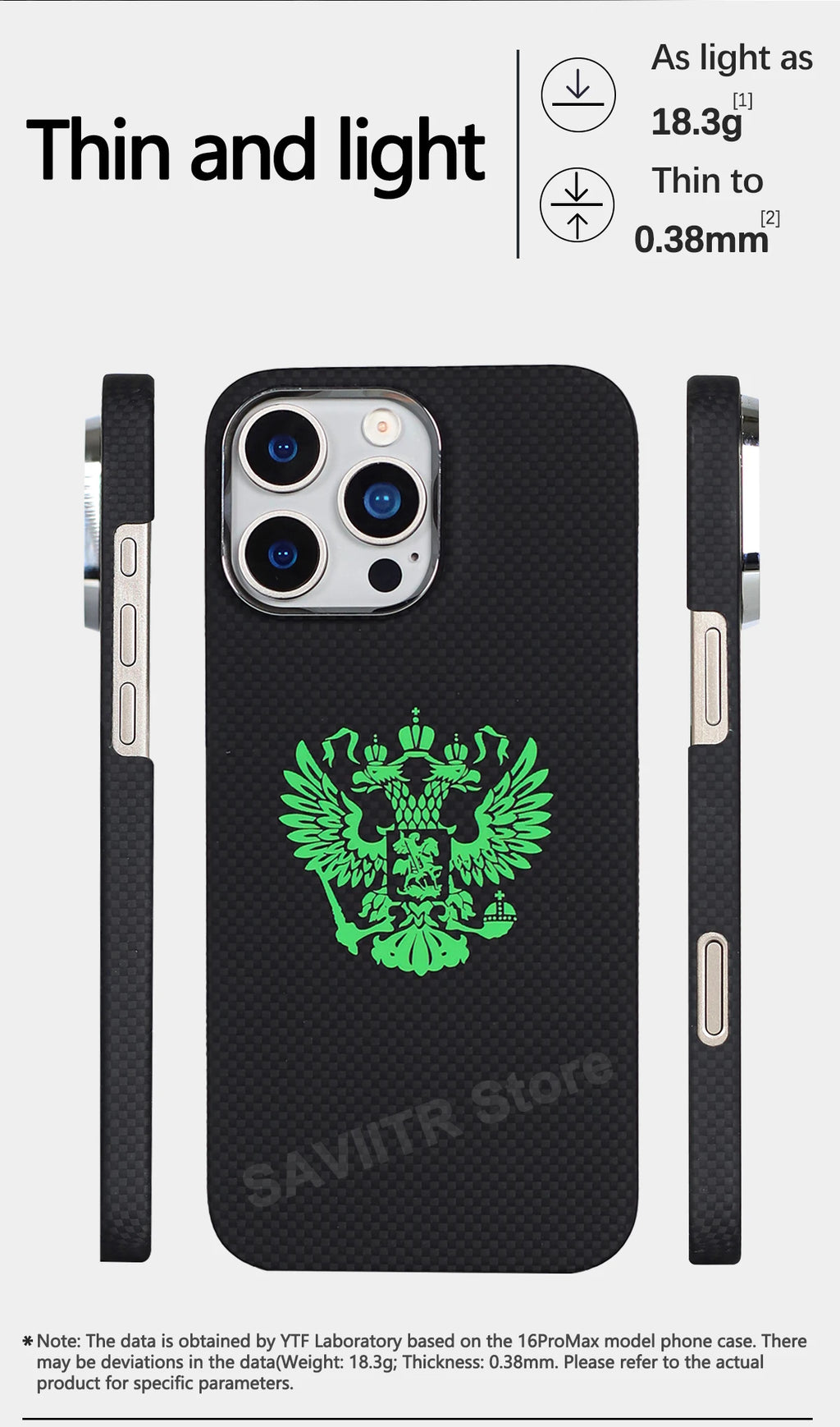 iPhone 16 Pro Max Carbon Fiber Magnetic Case Blue Mag - Slim Drop Protection Tidesmit