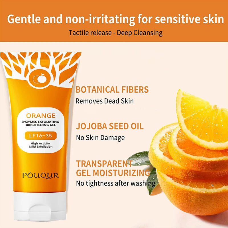 Orange Exfoliating Gel 100g - Professional Deep Cleansing Face Scrub Scrubs Treatments Tidesmit