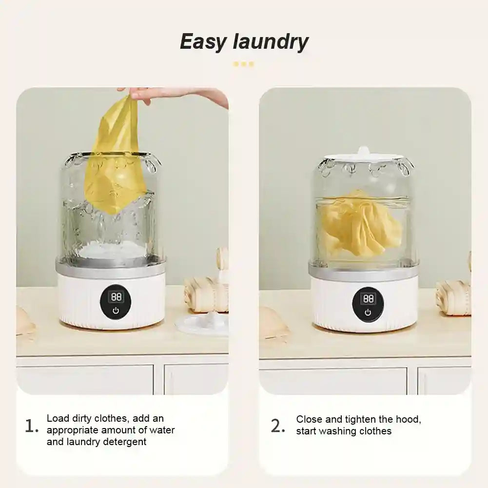 Tidesmit portable wireless laundry bucket for washing underwear and socks in a compact mini automatic cleaning cup