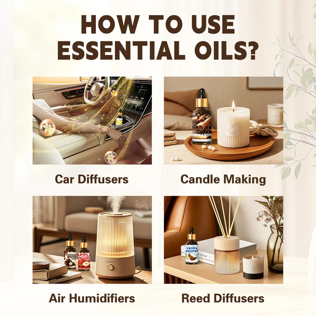 30ml Vanilla Coconut Essential Oil For Diffusers, Car Air Freshener Oil DIY Projects, Candle Making Long Lasting Scent, Gifts