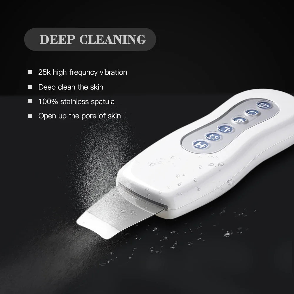 Ultrasonic Skin Scrubber: Pro Deep Pore Cleansing Facial Tool Scrubs Treatments Tidesmit
