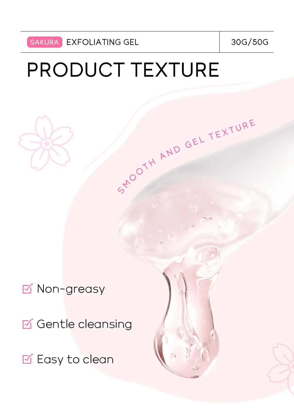 Sakura Exfoliating Gel | Deep Cleansing Face & Body Scrub 30g Scrubs Treatments Tidesmit