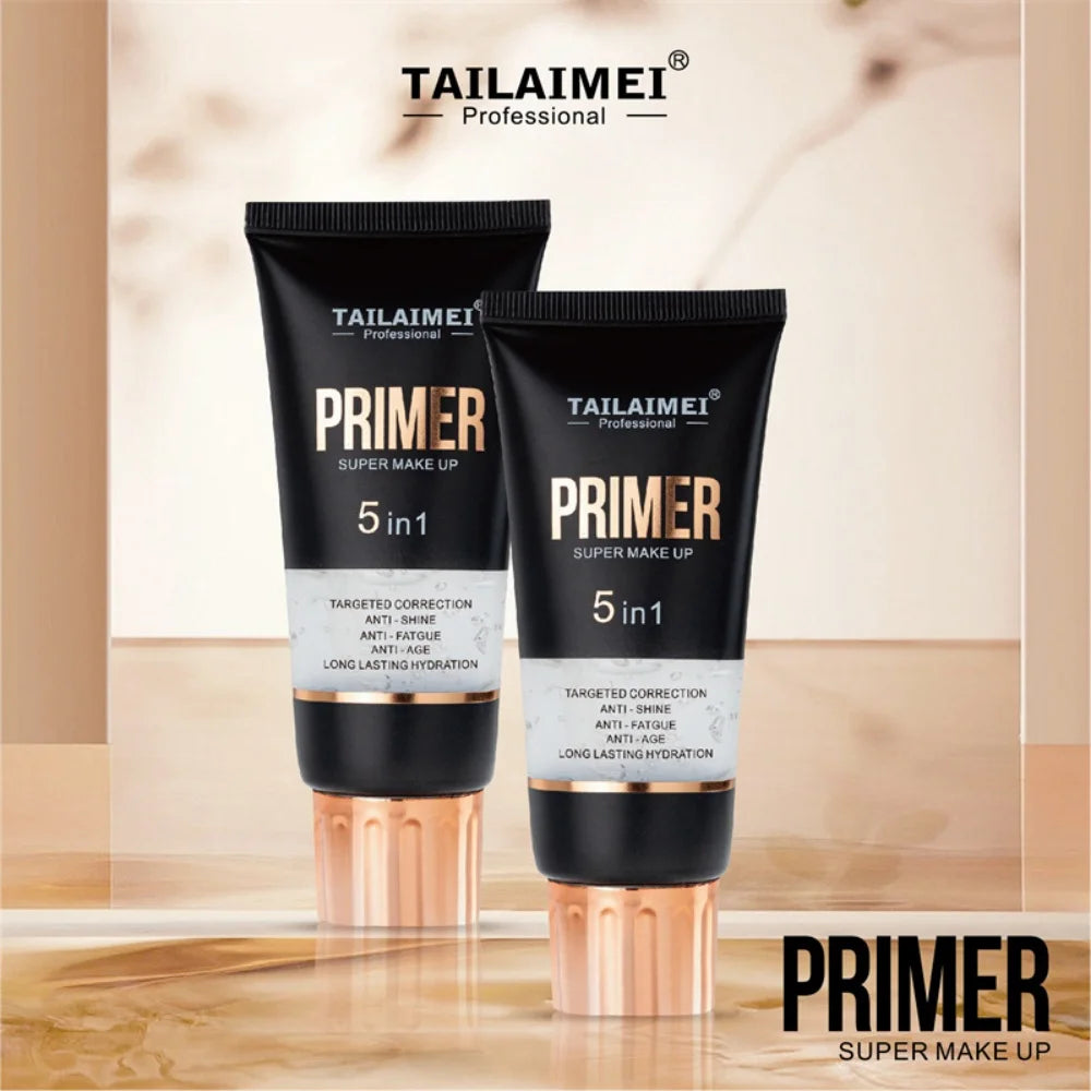 Tidesmit TLM 5 in 1 oil control face primer gel texture detail for long lasting moisturizing makeup base application