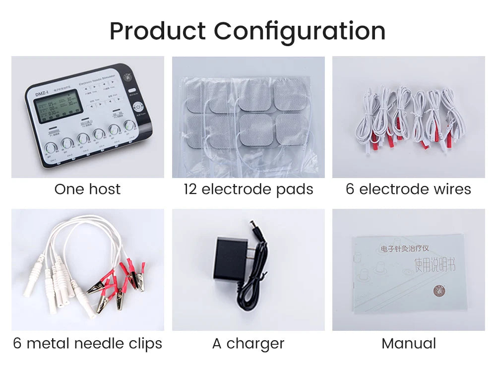 TENS Muscle Massager 6-Channel Physiotherapy Device for Home Wellness Relaxation Treatment Tidesmit