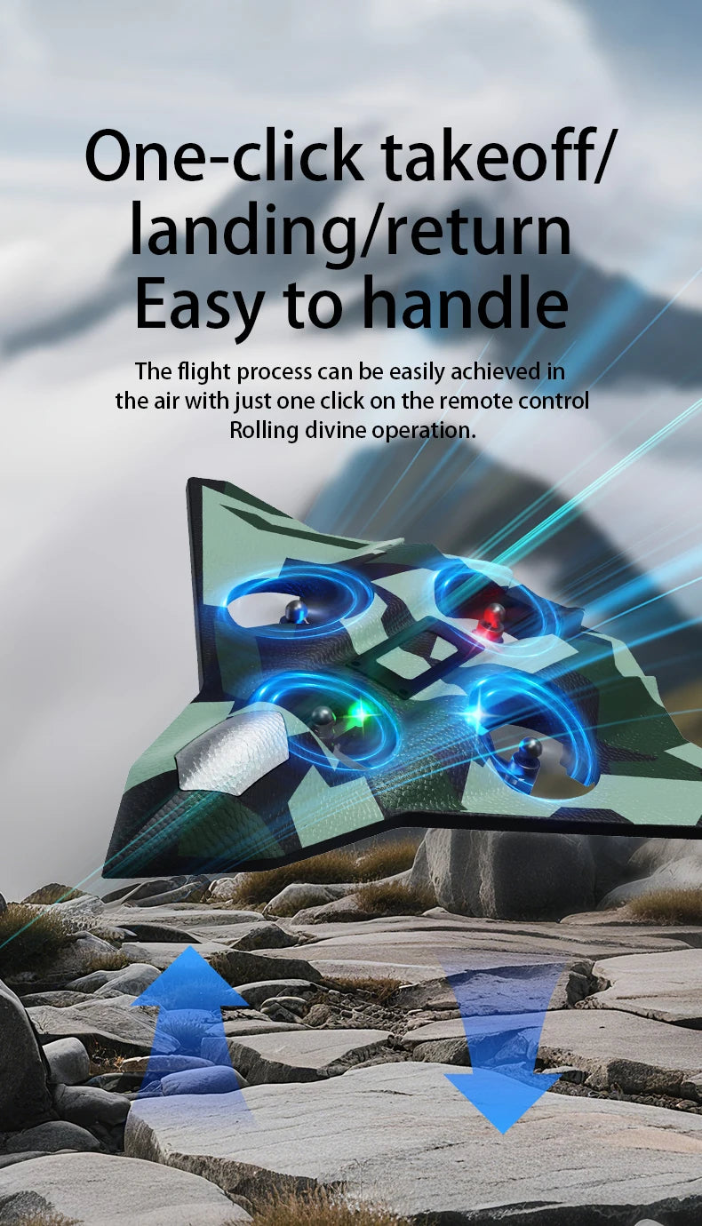 RC Foam Fighter Jet 6CH Stunt Drone - Durable EPP Foam - Tidesmit Tidesmit