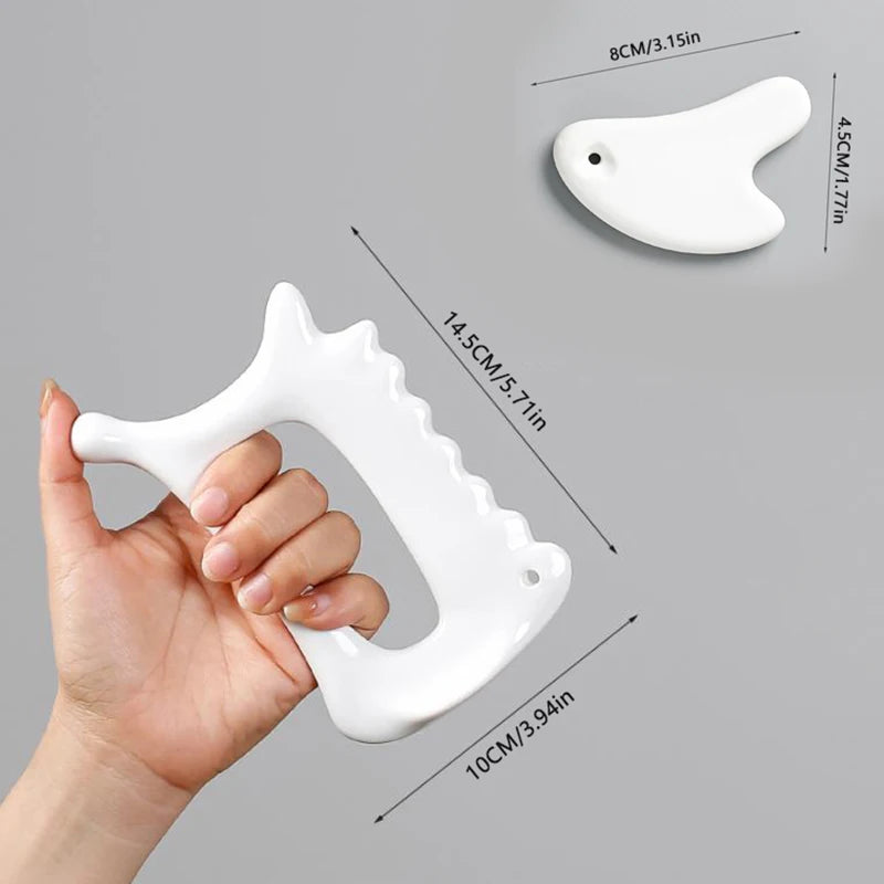 Ceramic Gua Sha Scraping Tool for Natural Lymphatic Drainage - Tidesmit Body Shaping Massage Equipment Tidesmit