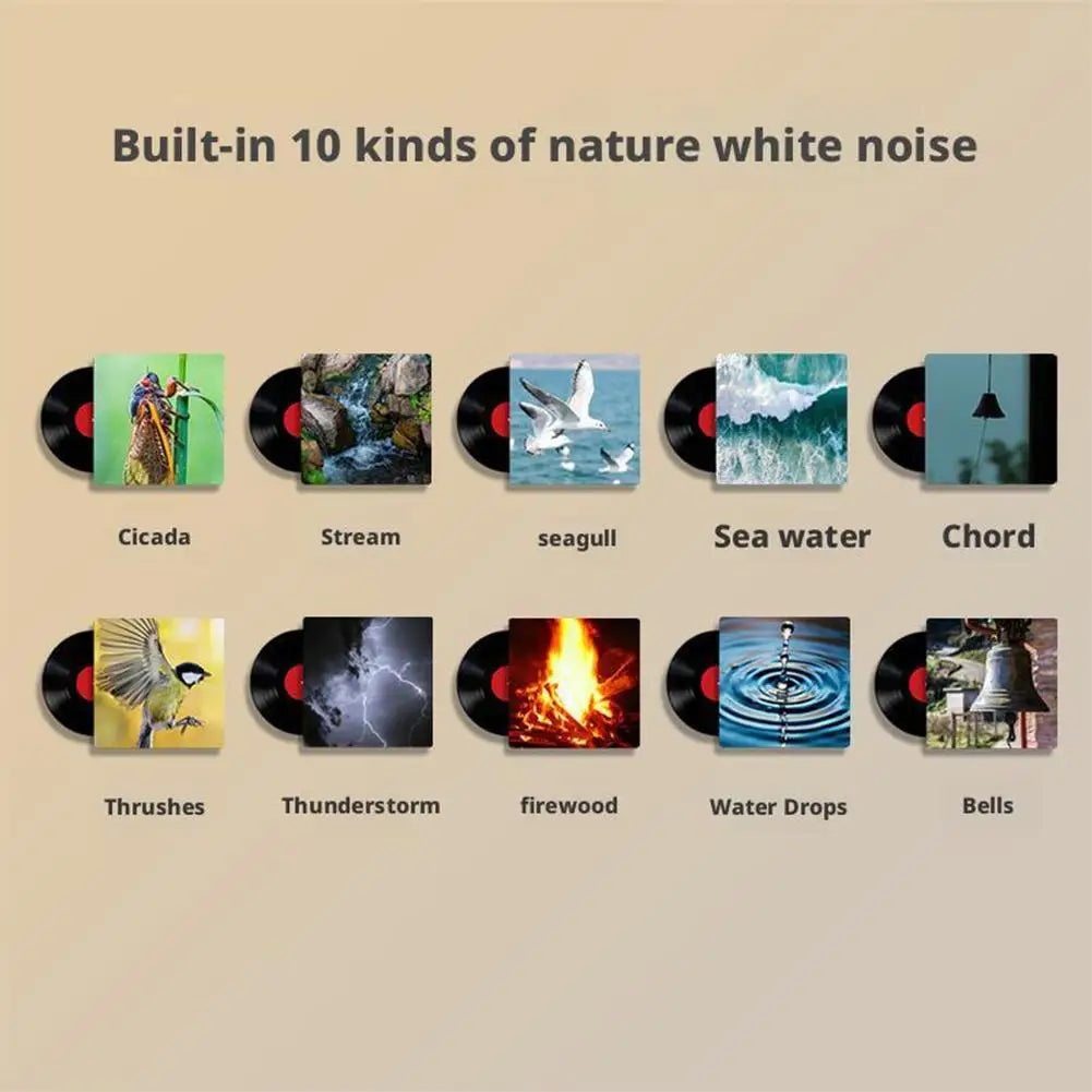 RGB Sleep White Noise Machine 2ith Soothing Sound Touchable Rechargeable LED Night Light Relaxing Audio & Sleep Lamp For Baby