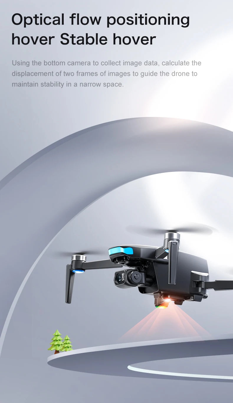 4K Camera Drone With 3-Axis Gimbal GPS - Foldable Aerial Quadcopter Tidesmit