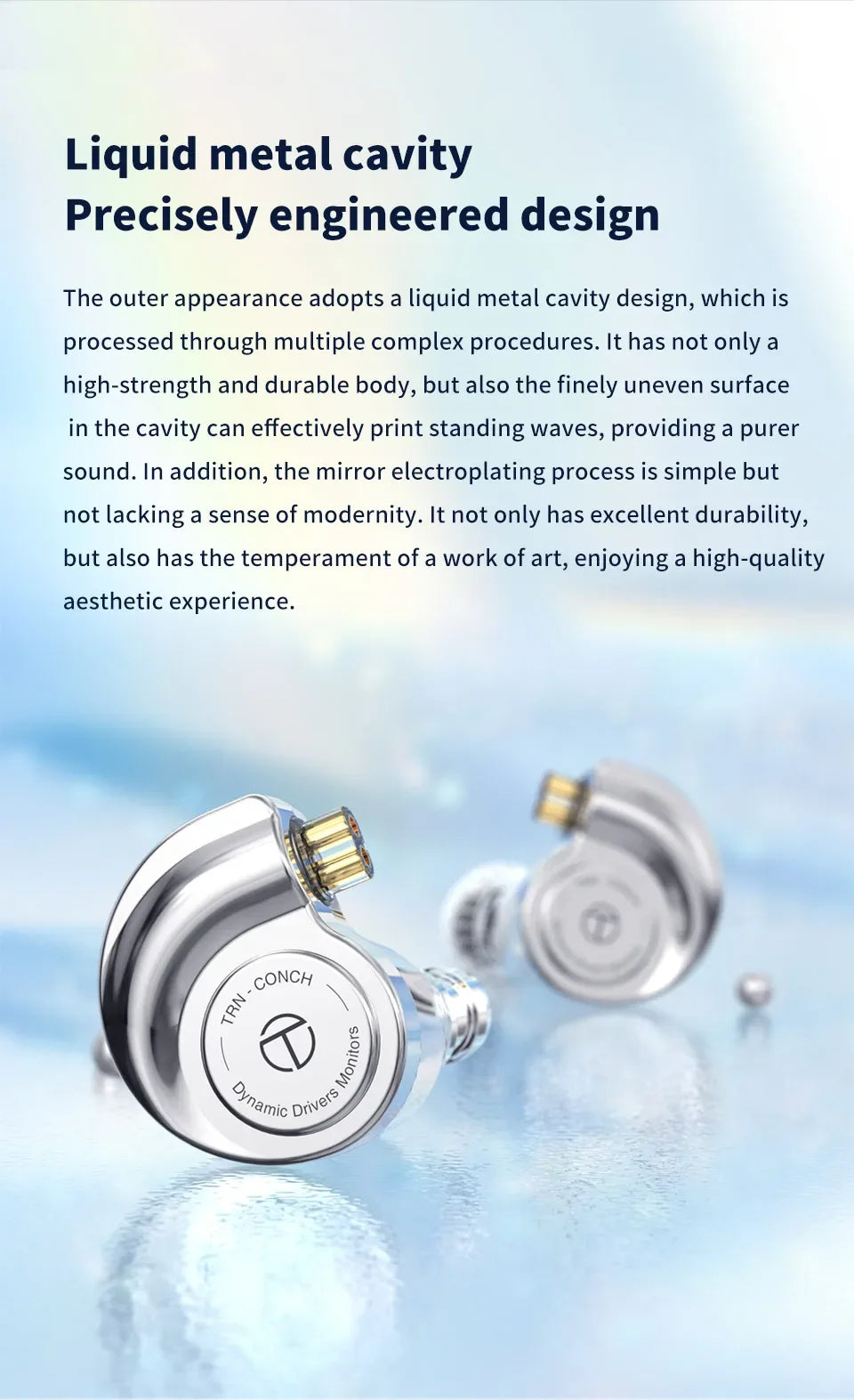 TRN Conch DLC Dynamic In-Ear Monitors with Hi-Res Audio by Tidesmit Tidesmit