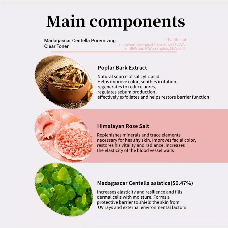 SKIN1004 Madagascar Centella Poremizing Skincare Set Korean Cosmetics Toner Ampoule Gel Cream Face Wash Cleanser Pore Beauty Kit
