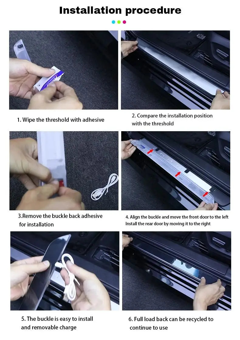 BMW LED Door Sill Lights - Customizable RGB Pedal Lamp Upgrade Tidesmit