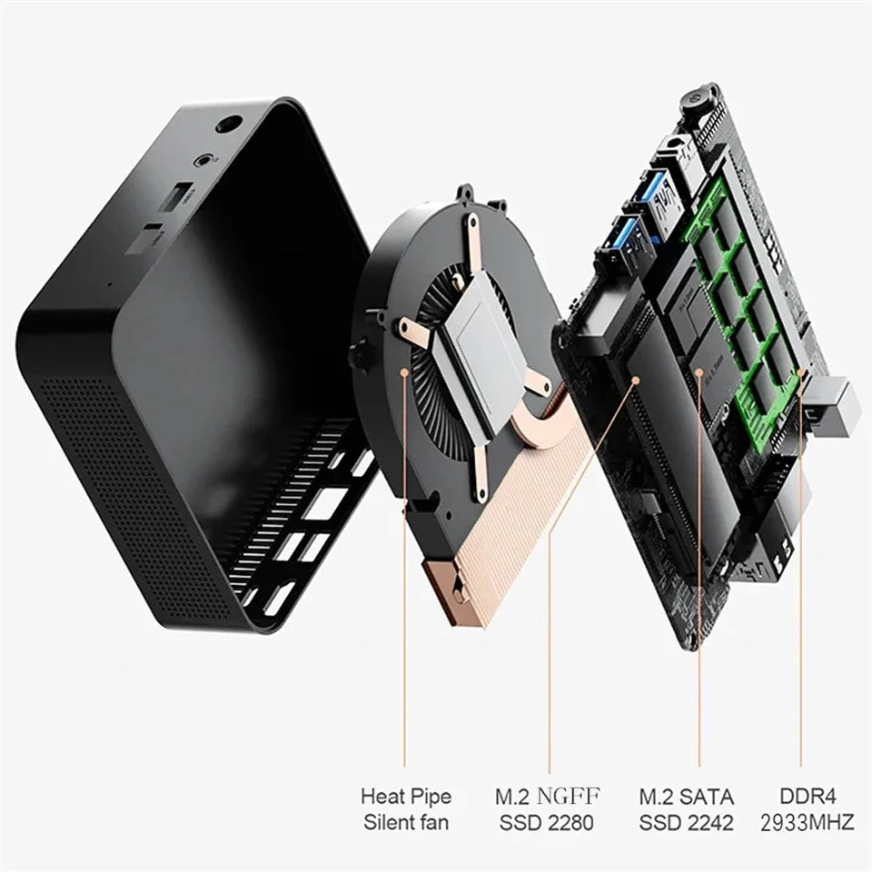 NEW MINI PC Computer Intel Core i9 10980HK 16GB DDR4 + 1/2TB M.2 SSD Windows11 Mini Gaming Pc Desktop Computer Support 4K HD