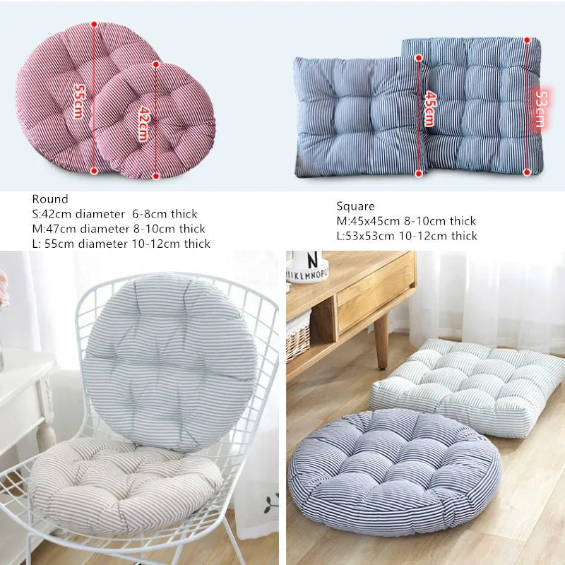 Large Square Round Floor Seat Cushion Cotton and Linen Tatami Floor Pillow Thick Cushions Seating Garden Chair Cushion Seat Pad