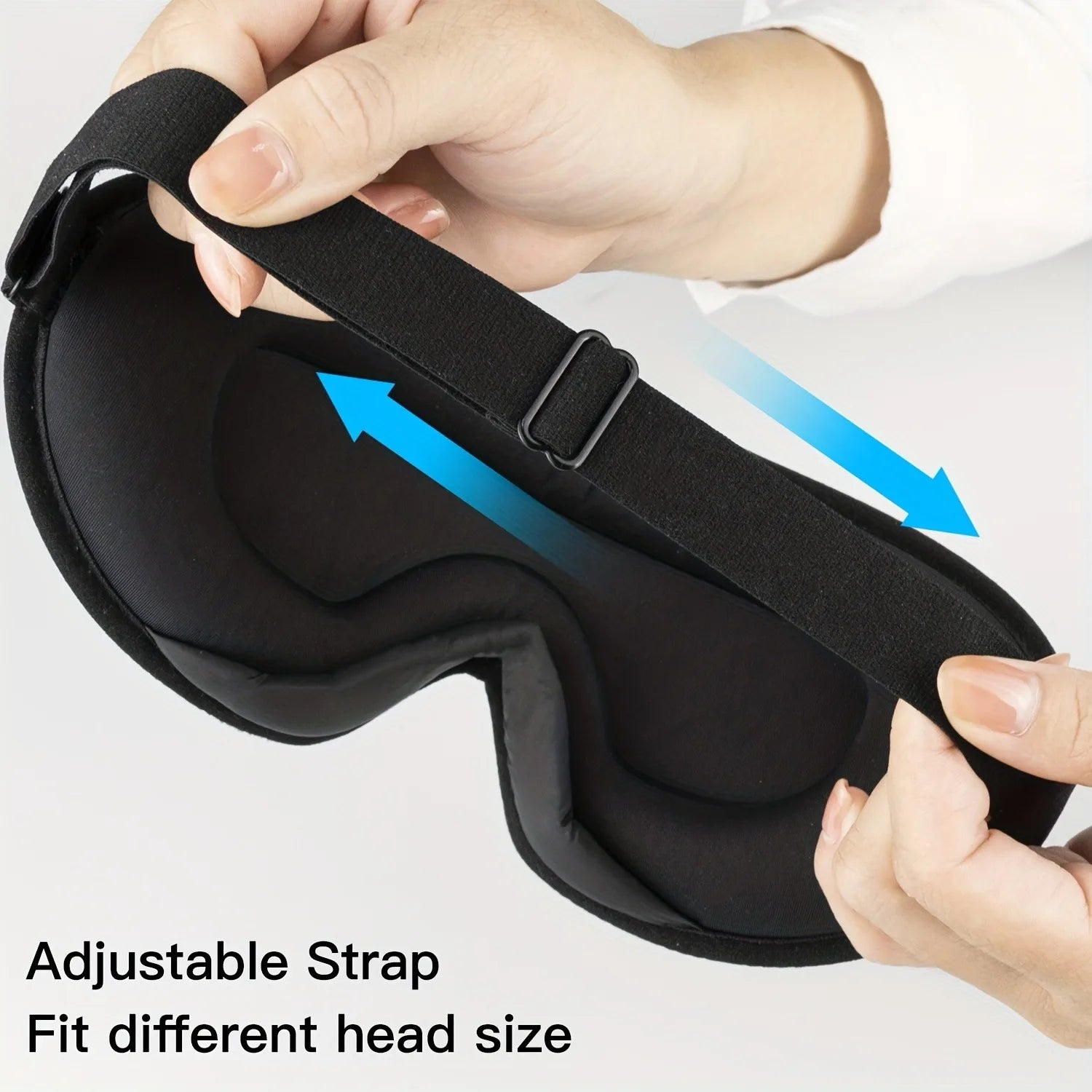3D Sleep Mask with Integrated Earplugs - Ergonomic Light Blocking Tidesmit