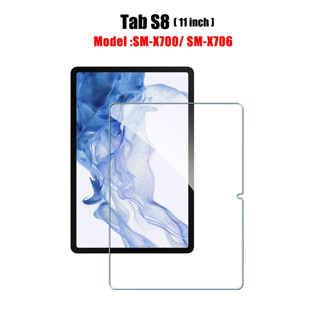 Samsung Galaxy Tab Tempered Glass Screen Protector - 9H Anti-Scratch Film Tab S8 Tidesmit