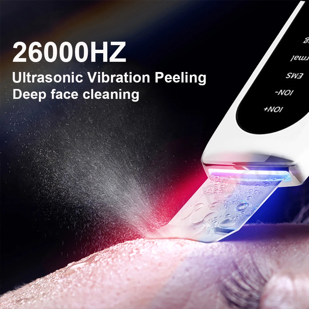 Ultrasonic Skin Scrubber | Professional Facial Cleansing Tool Scrubs Treatments Tidesmit