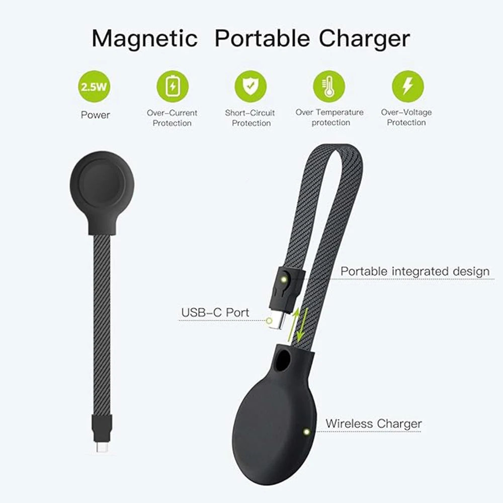 Magnetic Apple Watch Charger for Apple Watch, Portable Wireless Charging Tidesmit