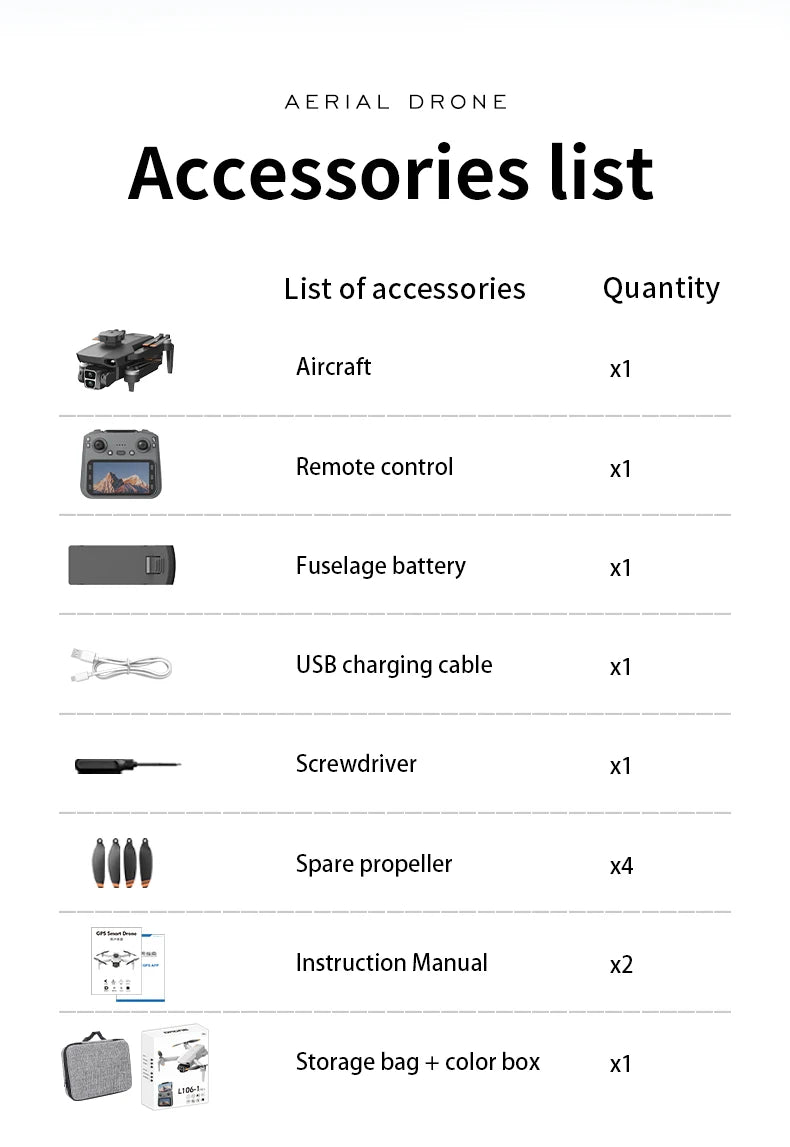 4K GPS Camera Drone with Obstacle Avoidance and EIS - L106-1 Tidesmit