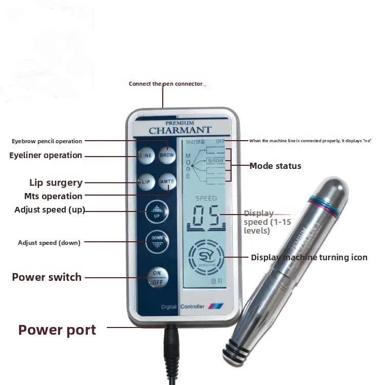 Permanent Makeup Machine - Precision PMU Device for Microblading Permanent Makeup Machines Tidesmit