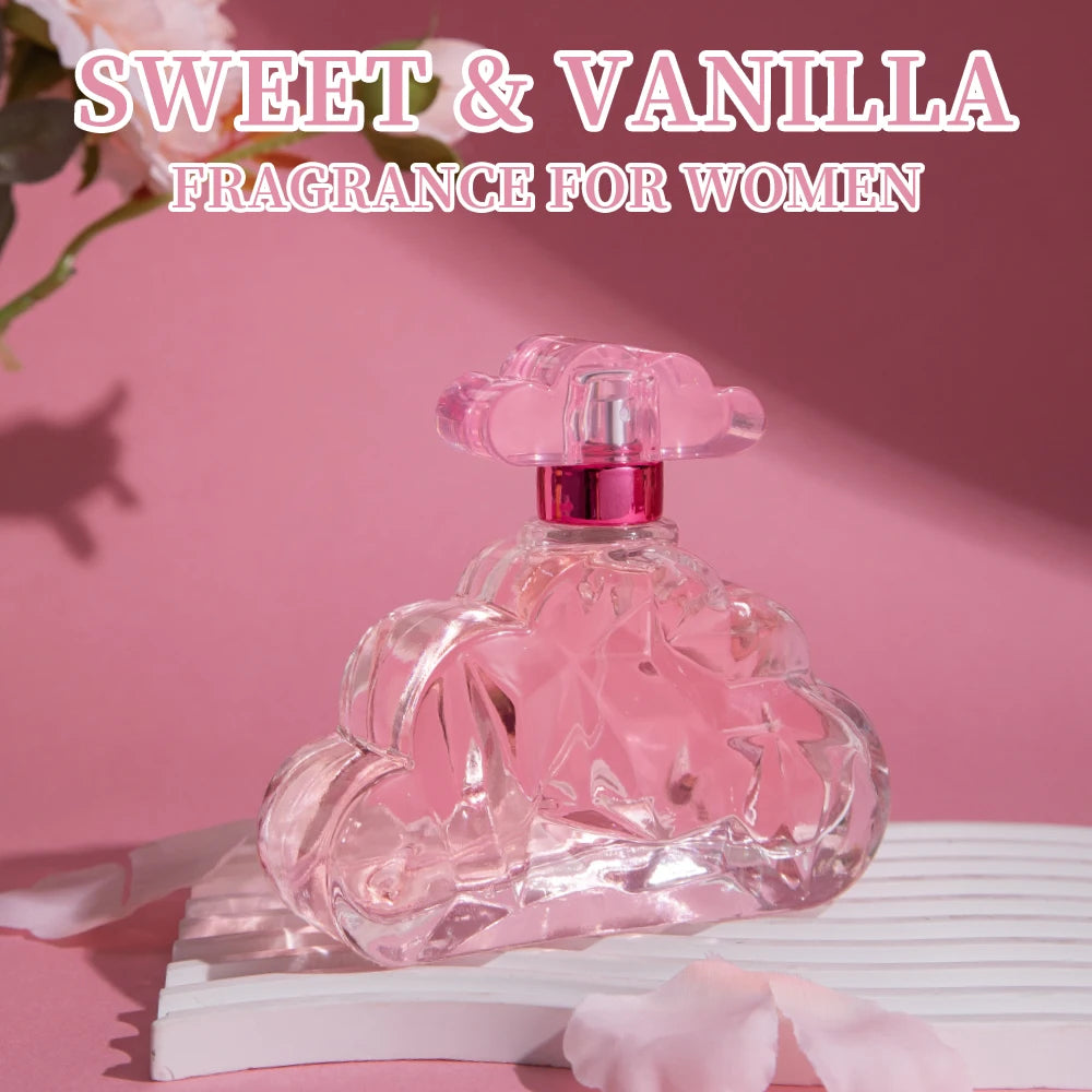 3.4oz Sweet & Vanilla Women's EDT spray in a cloud-shaped bottle. Notes: lavender, bergamot, pear. Lasting daily scent.
