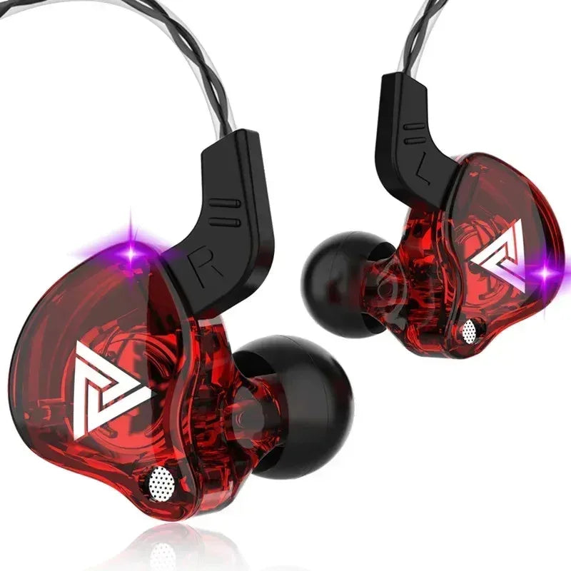 Tidesmit 6 Dynamic Driver Hi-Fi Wired Earbuds with Microphone Red Tidesmit