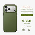 Woven Magnetic iPhone Case | Slim Shock-Absorbing Cover | Tidesmit Green NO Logo Tidesmit
