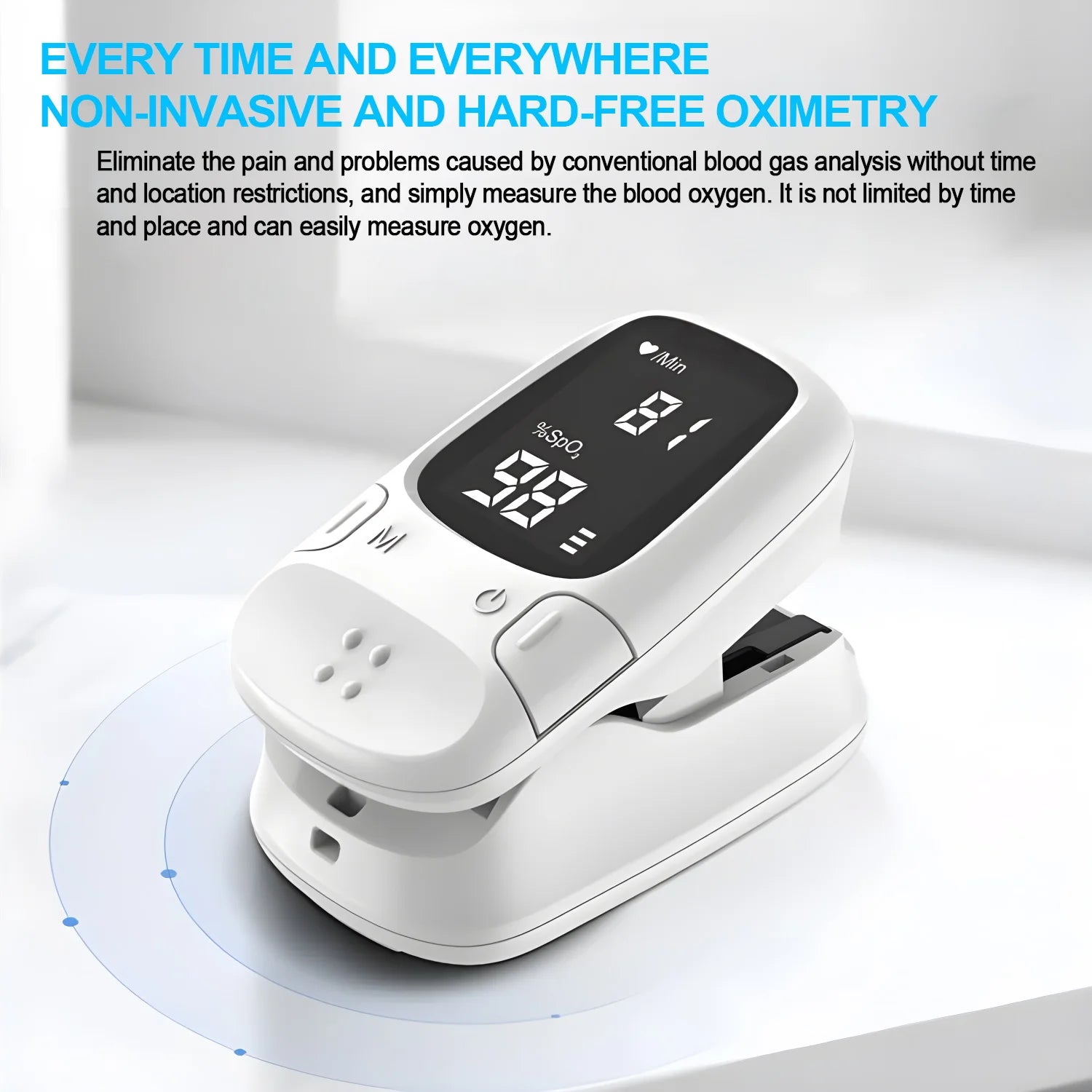 Portable Finger Pulse Oximeter Medical Mini Blood Oxygen Saturation Heart Rate Health Care Digital Oximeter for Home Adult Child