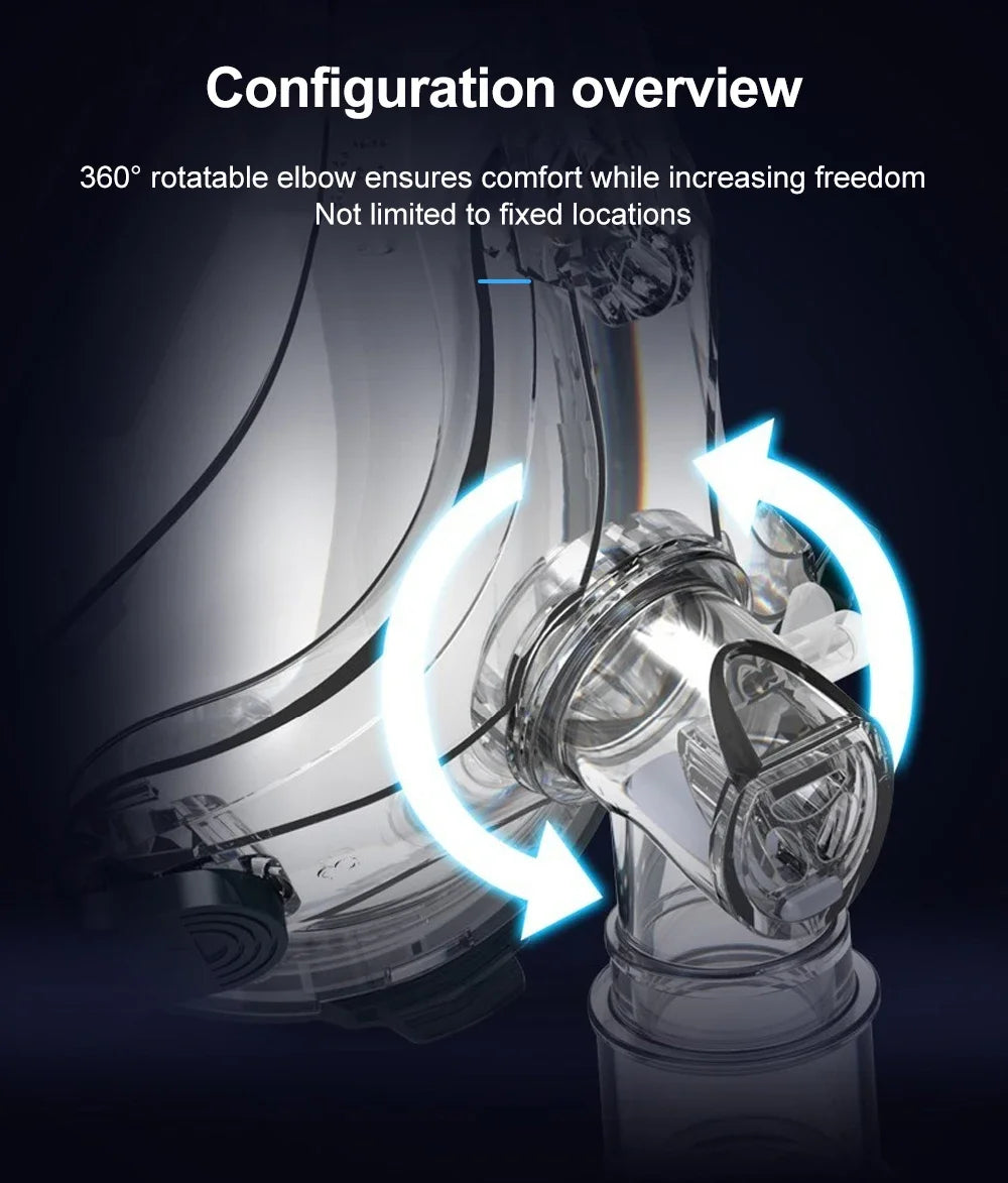 Resoxy CPAP Full Face Mask Use for Anti Snoring Sleep Apnea Sleep with 22mm Tube Inner Diameter Auto CPAP APAP BIPAP Machine