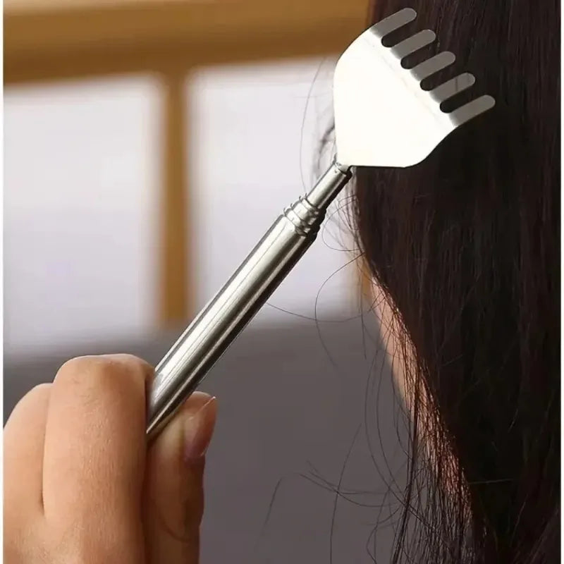 Telescopic Back Scratcher Pen: Portable Stainless Steel Massager Body Shaping Massage Equipment Tidesmit