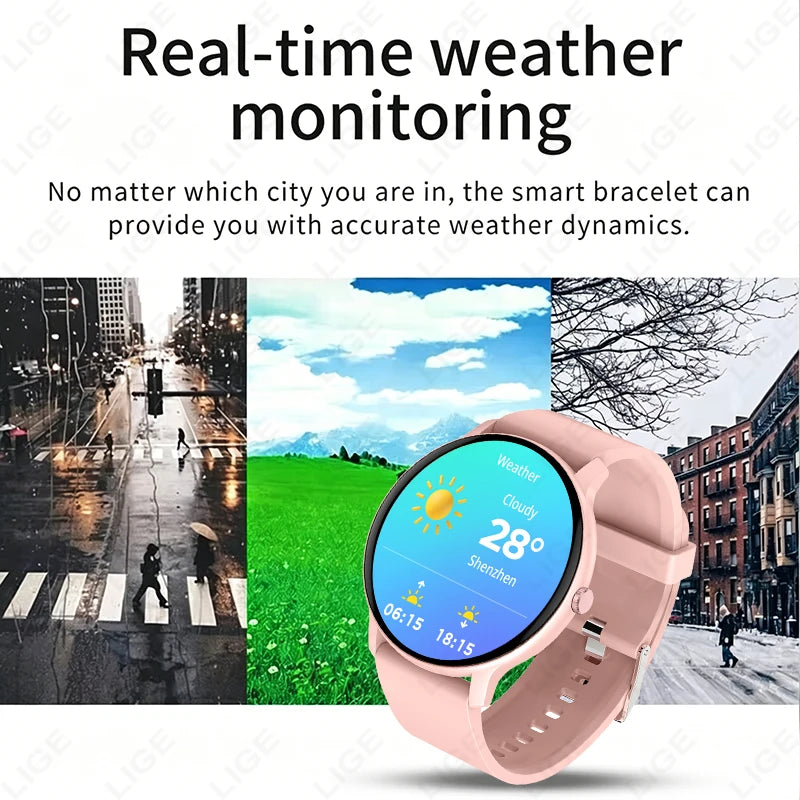 New Smart Watch 1.26" HD Smartwatch for iOS Android Answer/Make Call 100+ Sport Fitness Tracker Heart Rate Monitor Smart Watches