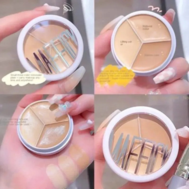 Tidesmit 3-Color Concealer Palette for professional dark circle and blemish coverage face makeup