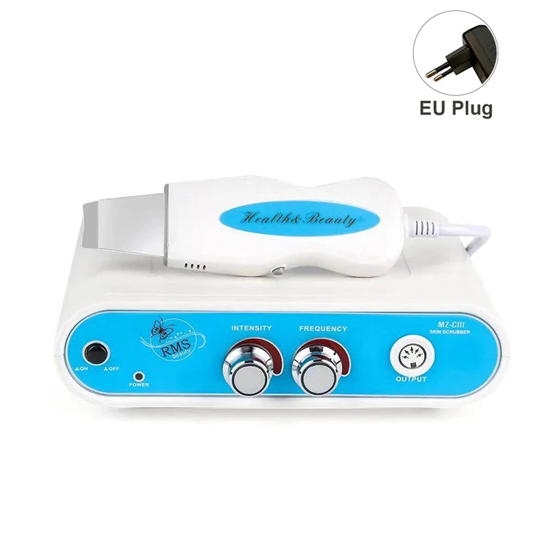 Ultrasonic Skin Scrubber Facial Cleanser - Professional Pore Exfoliator Scrubs Treatments EU PLUG Tidesmit
