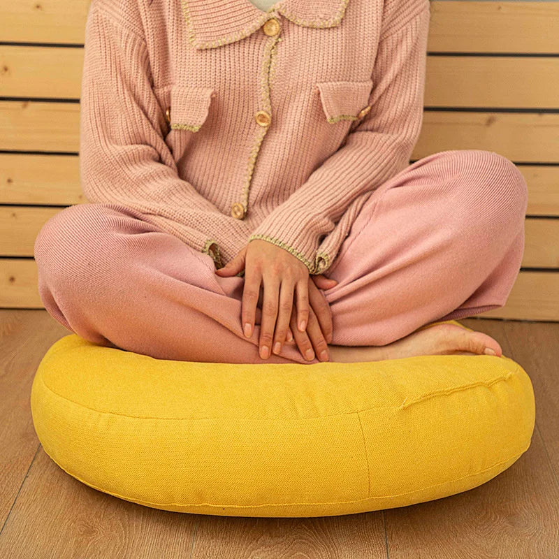 Round Floor Seat Pillow Solid Color Meditation Cushion Oversized Yoga Pillow Floor Cushions Sofa Chair Seat Pads Mat JAF122