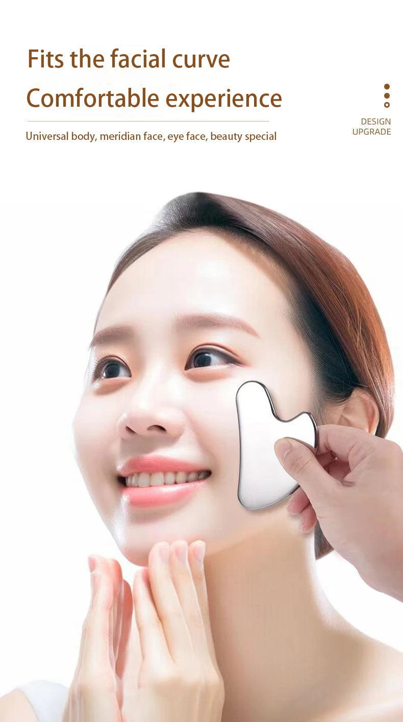 Stainless Steel Gua Sha Scraper - Sculpting Facial and Body Tool Fascia Gun Tidesmit